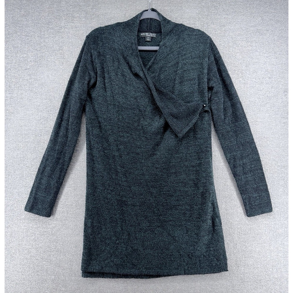Barefoot Dreams Bamboo Chic Lite Open Cardigan Women Size S/M Green Comfy